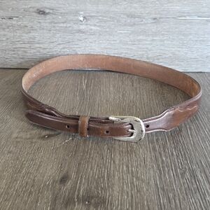 Nocona Brown Leather Western Belt 34